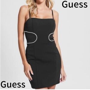 Guess Chic Black Dress with Silver Accents